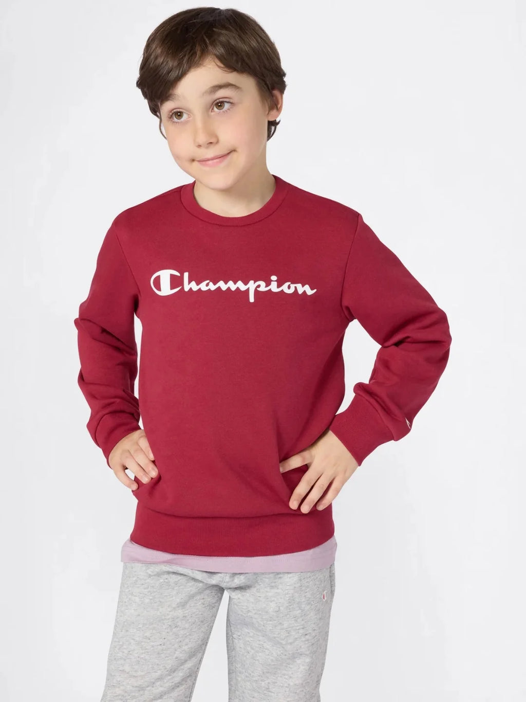Champion Center Logo Sweatshirt - White