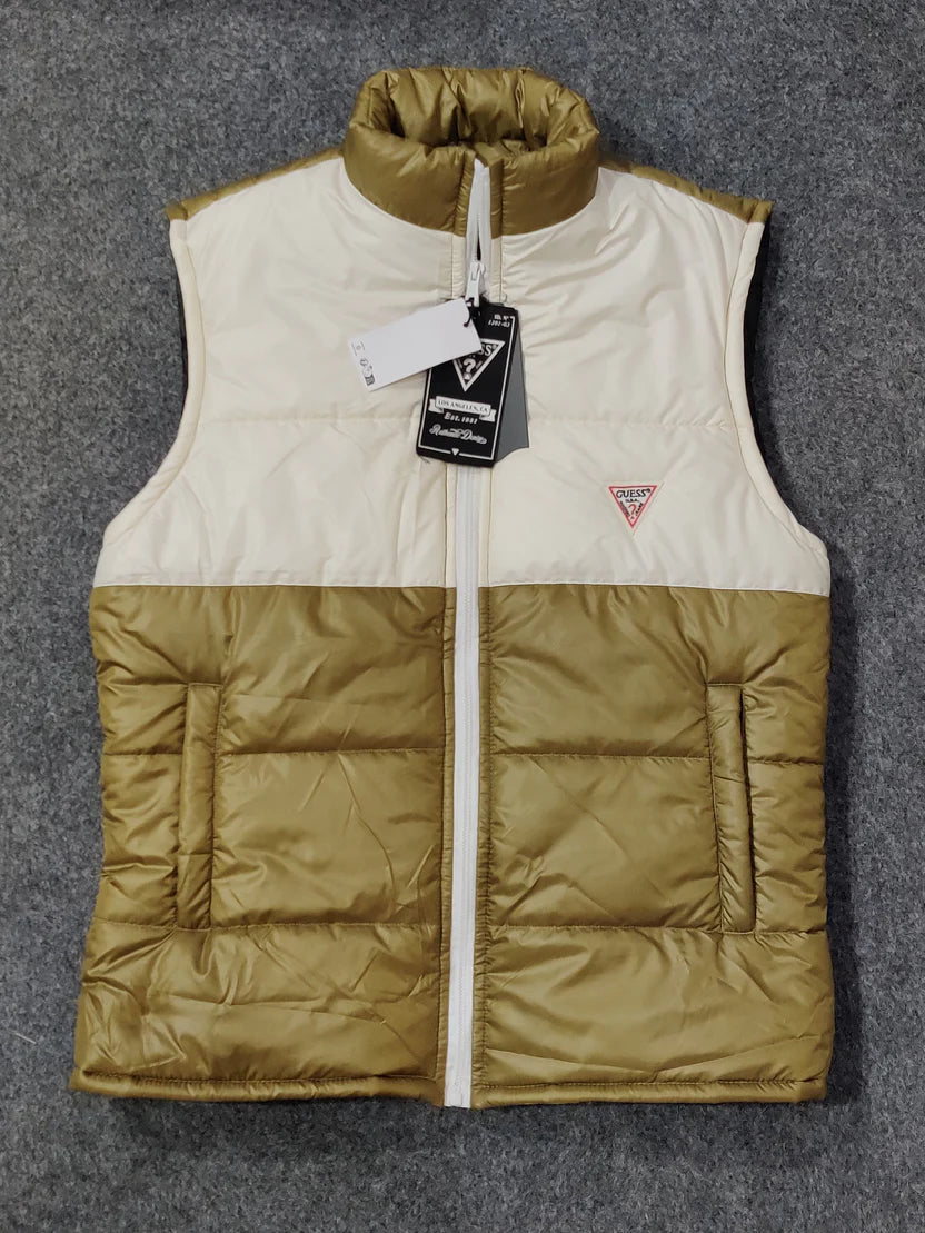 Guess Gilet Sleeveless - White Gold