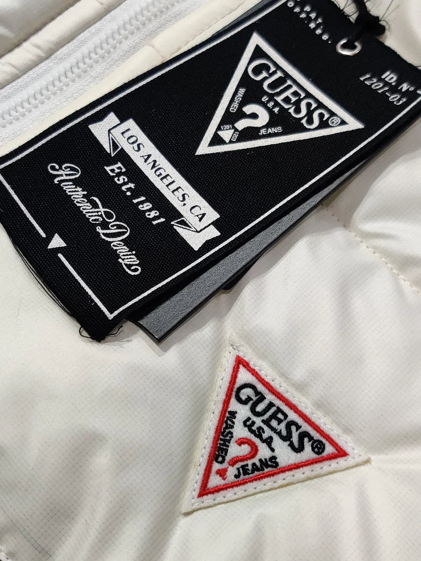 Guess Gilet Sleeveless - White Gold