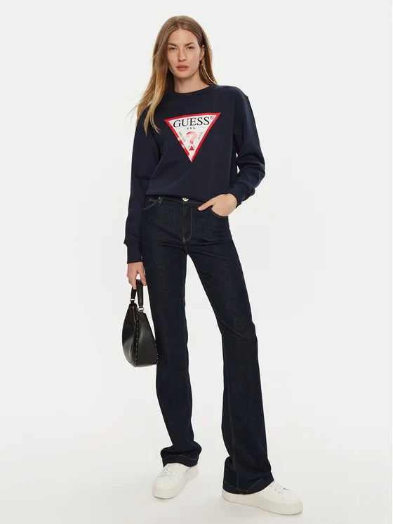 Guess Womens Sweatshirt - Navy Blue