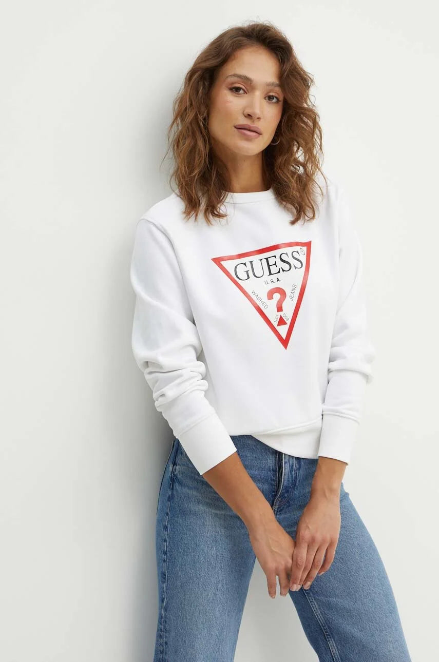 Guess Womens Sweatshirt - White