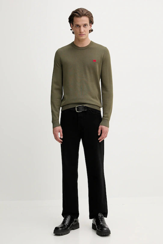 HUGO cotton sweater-Green
