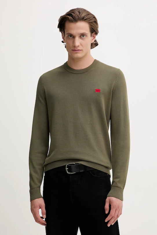 HUGO cotton sweater-Green