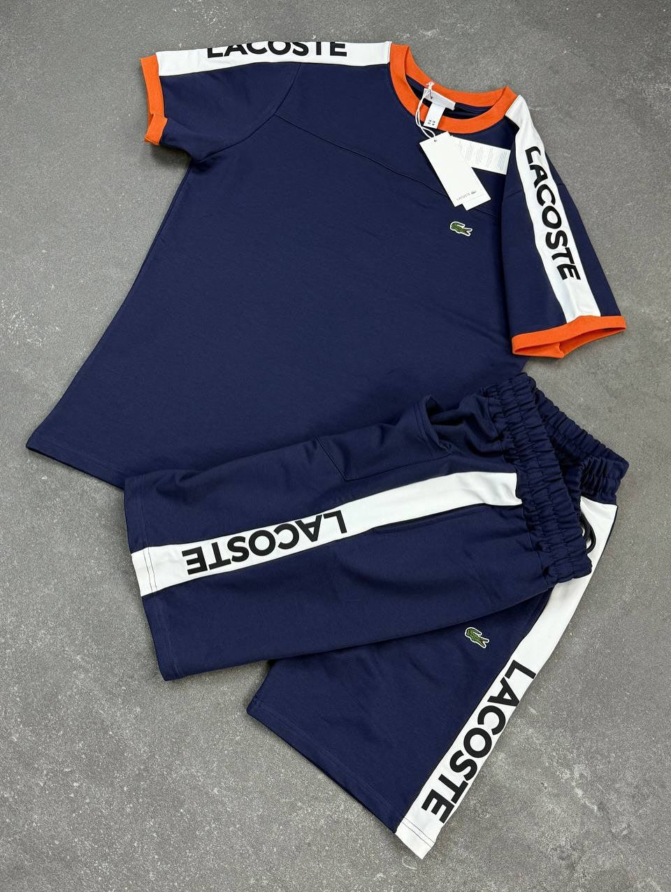 Lacoste Black Shorts Set
