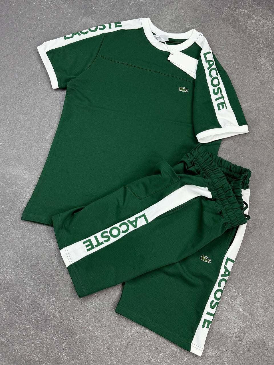 Lacoste Black Shorts Set