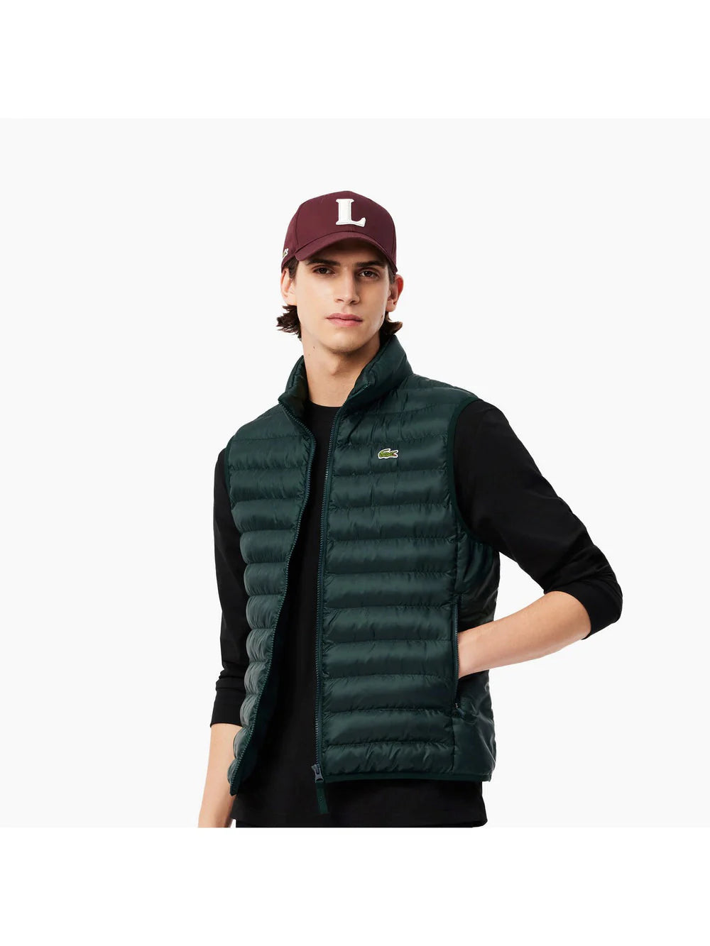 Lacoste Sleeveless Puffer - Forest Green