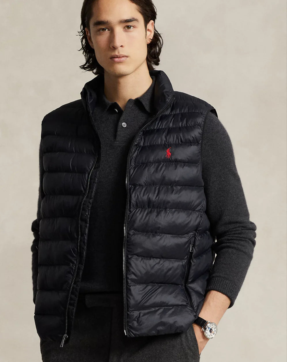 POLO Puffer Sleeveless Jacket - Navy Blue