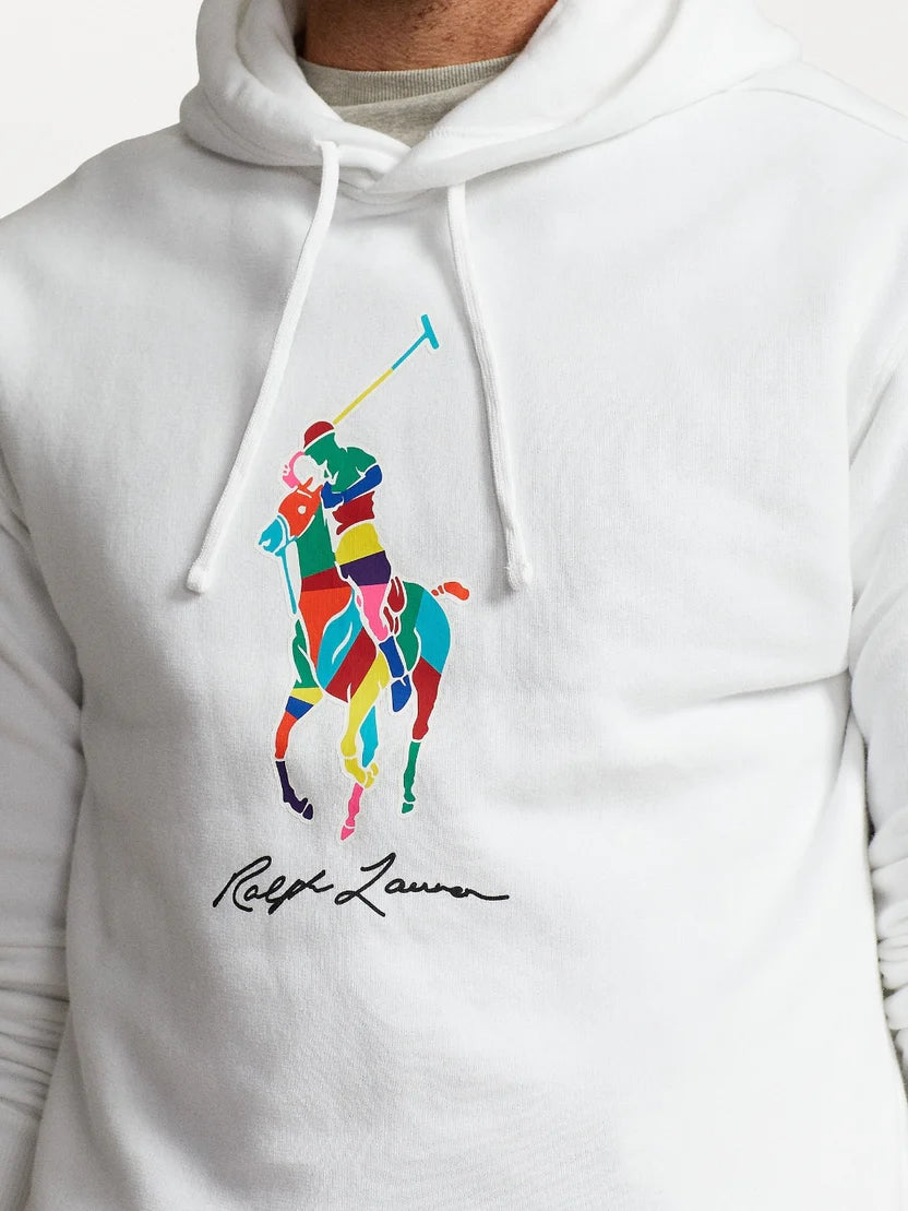RL Multi Big Pony Hoodie - White