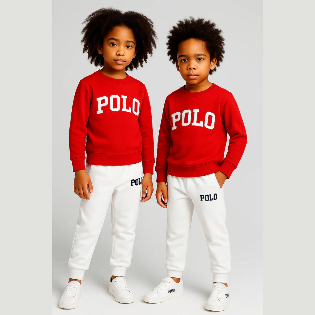 RL POLO Kids Set Unisex - Burgundy