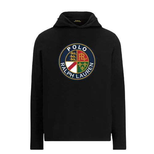 RL POLO Round Logo Hoodie - Black