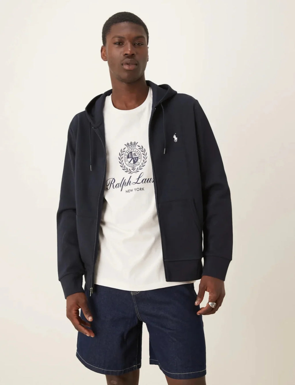 RL POLO Zipper Hoodie - Navy Blue