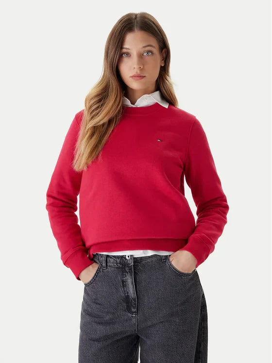 Tomy Flag Logo Women Sweatshirt - Navy Blue