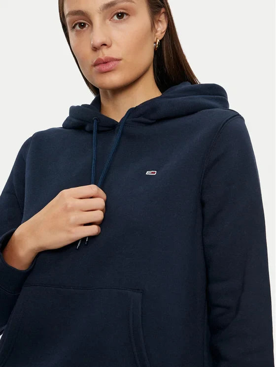 Tomy Flag Logo Women's Pullover Hoodie - Navy