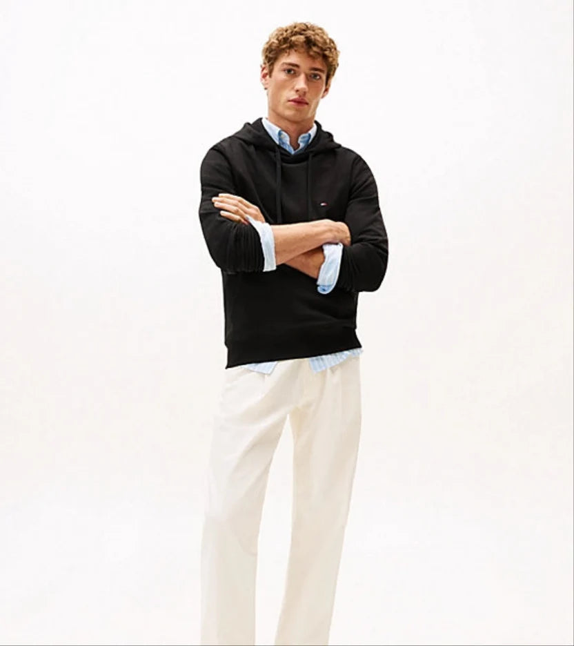 Tommy H Classic Logo Hoodie - Black