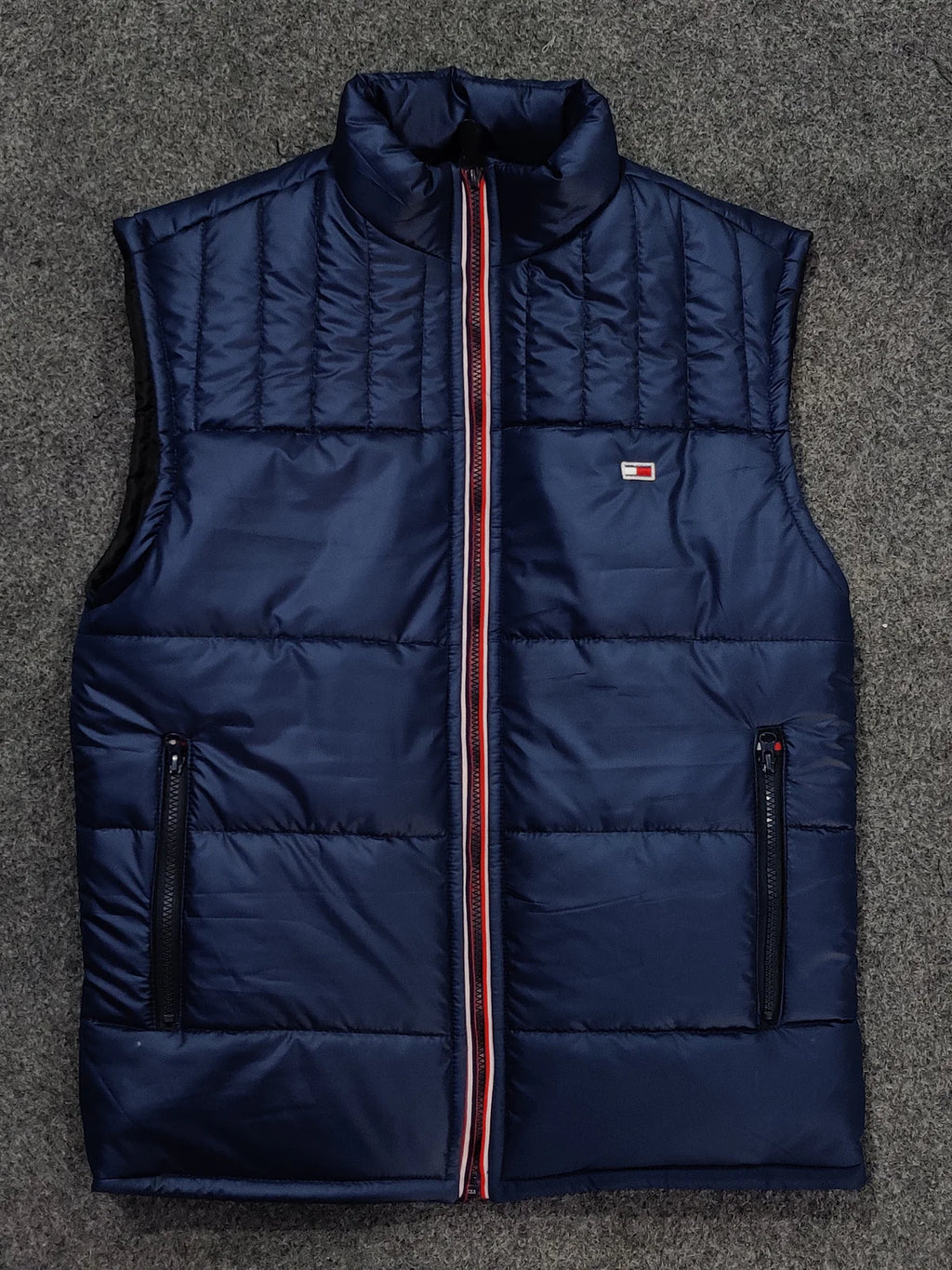 Tommy Sleeveless Puffer Gillet - Navy Blue