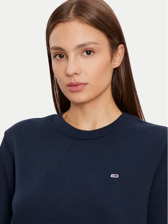 Tomy Flag Logo Women Sweatshirt - Navy Blue