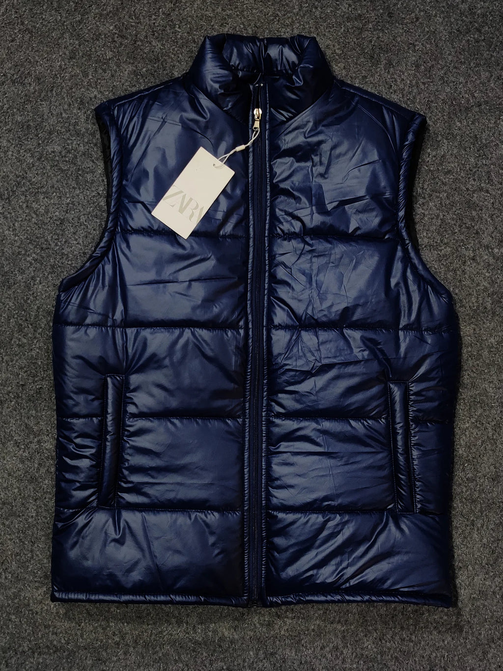 Zra Puffer Sleeveless - Navy Blue
