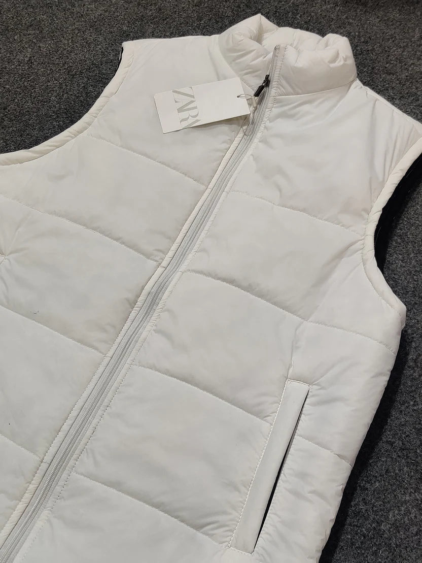 Zra Puffer Sleeveless - White
