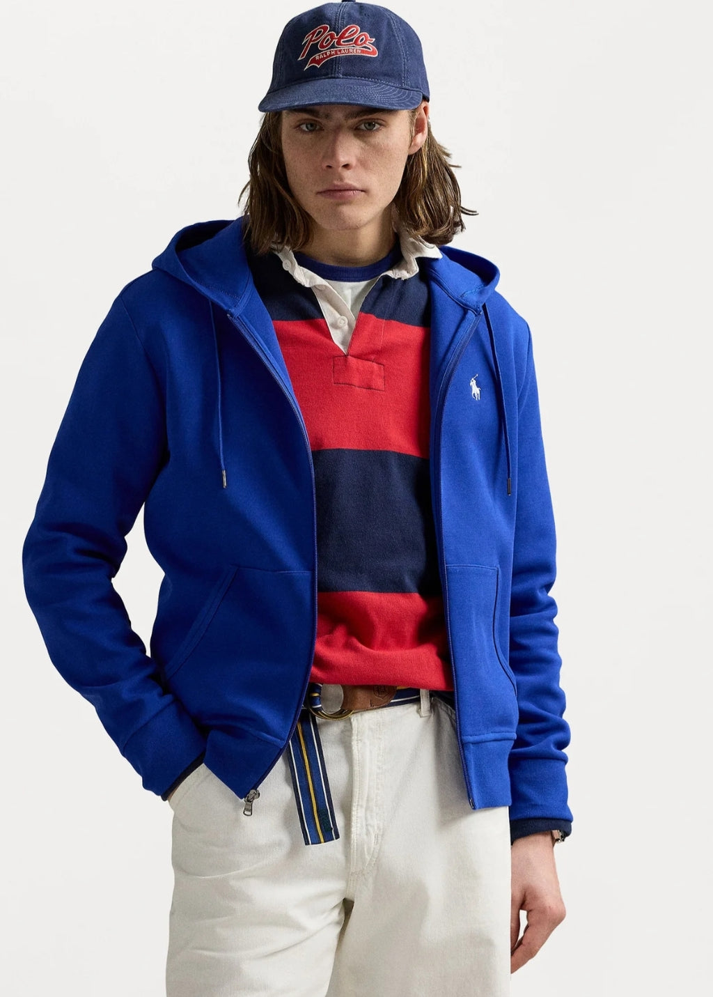 Polo Zip-Up Fleece Hoodies