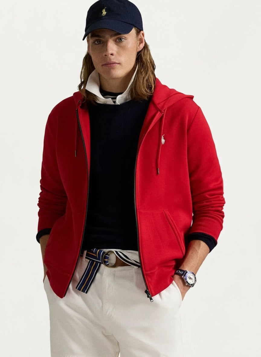 Polo Zip-Up Fleece Hoodies