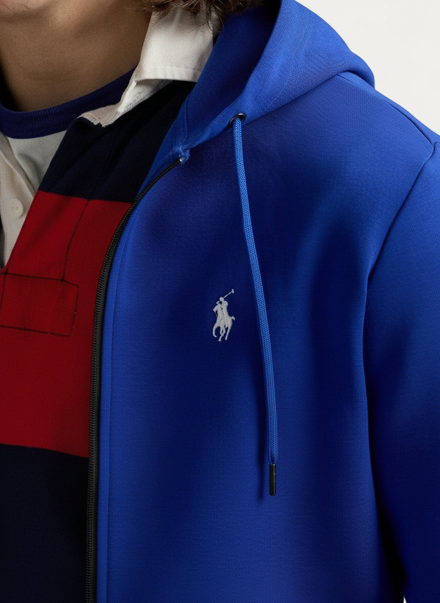 Polo Zip-Up Fleece Hoodies